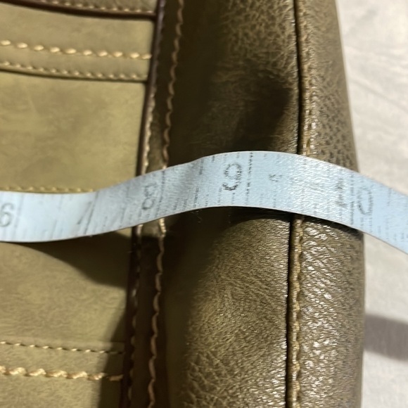 Olive Green Leather Shoulder Bag - Picture 9 of 14